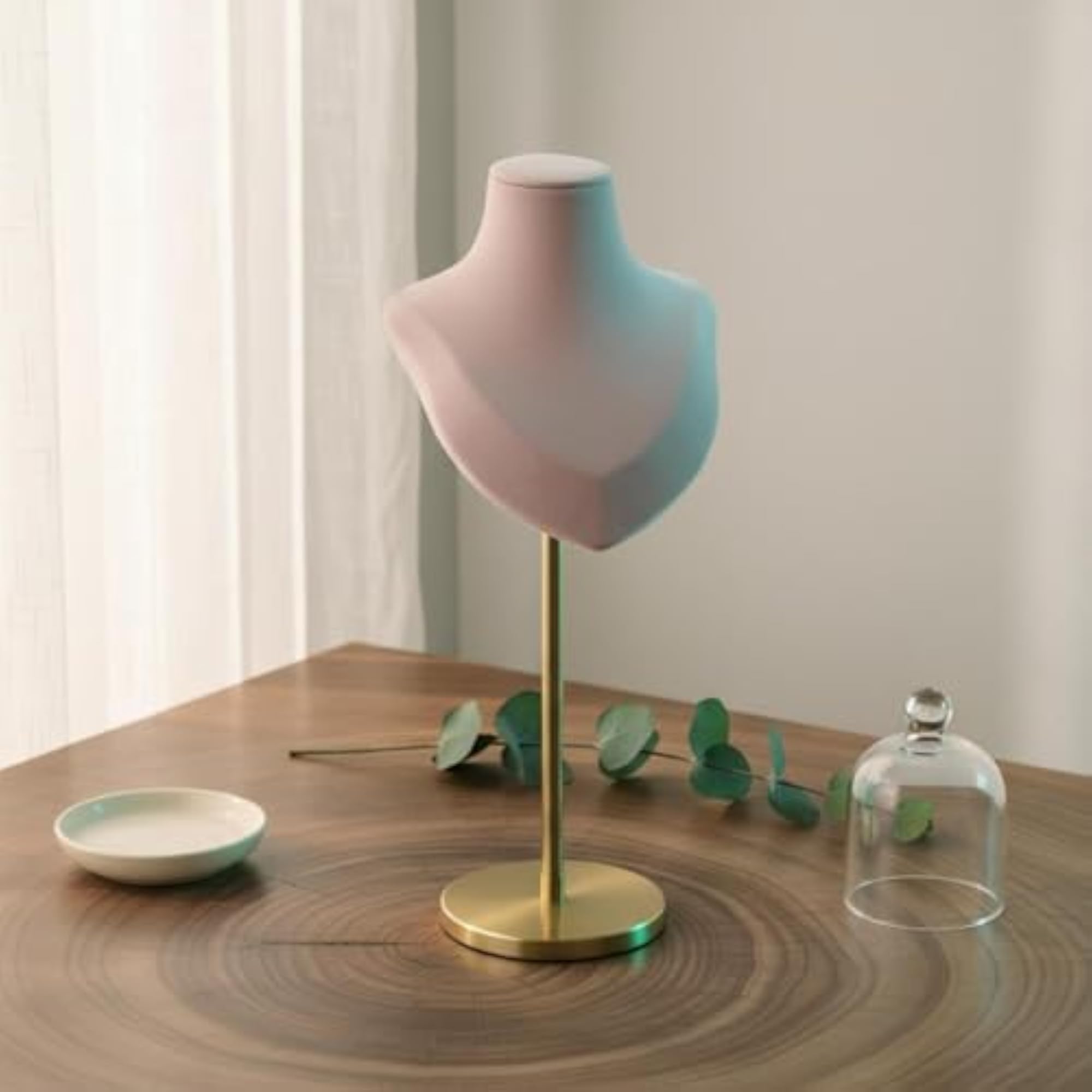 Elegant Design Necklace Display Mannequin with Stable Metal Base