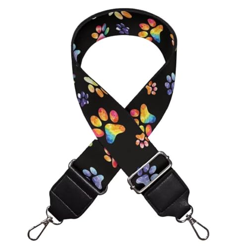 Image of Coldinair Colorful Dog Paw Purse Straps Replacement Crossbody Bag Strap Wide Shoulder Strap Guitar Strap Purse