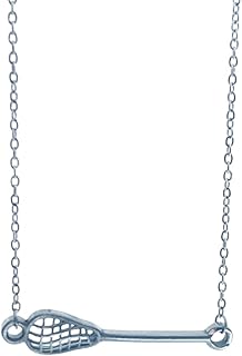 Lacrosse Necklace, Dainty Lacrosse Stick Pendant, Girls Lacrosse Jewelry, Stainless Steel Charm, Gift for Lacrosse Girl/Ladies Lacrosse