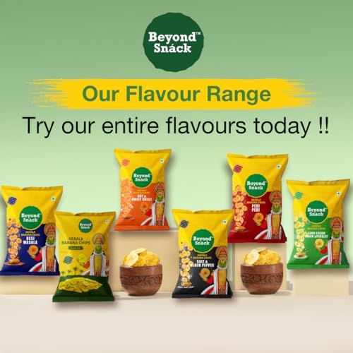 Beyond Snack Nendran Kerala Banana Chips | Combo pack (Original Salted, Desi Masala , Salt and Pepper,Peri Peri, Sour Cream Onion Parsley, Hot and Sweet Chilli )| Thin Crunchy Crispy Snack |600g (100g*6packs) - Image 11 thumbnail