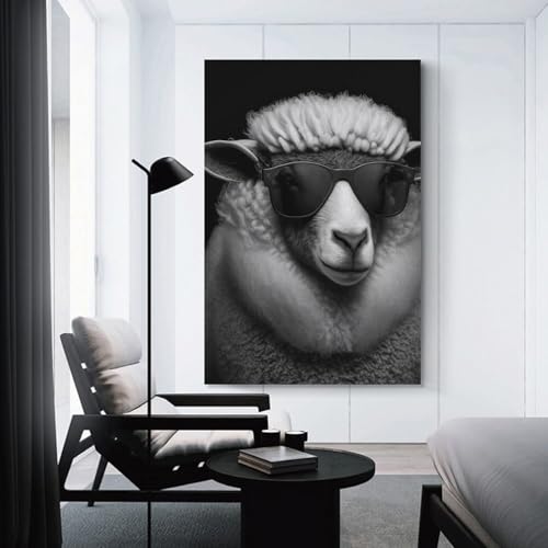 Affiches Sur Toile Portrait de Mouton sinyumoney Décoration 50x75cm