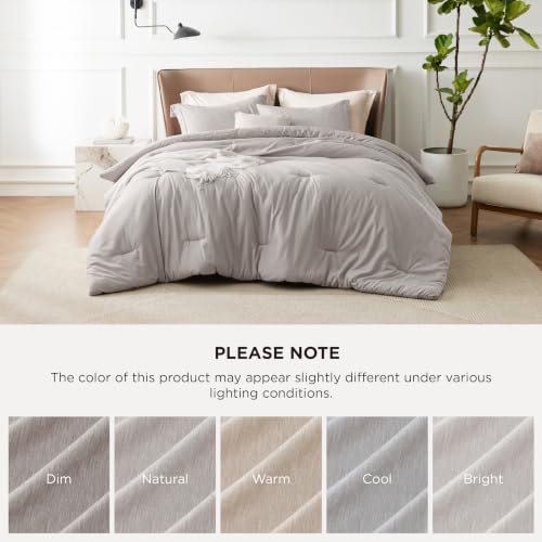 Image of Bedsure California King Comforter Set - Soft Microfiber Bedding for All Seasons, 3 Pieces, 1 Comforter 104 inchx96 inch and 2 Pillow Shams 20 inchx36 inch+2 inch