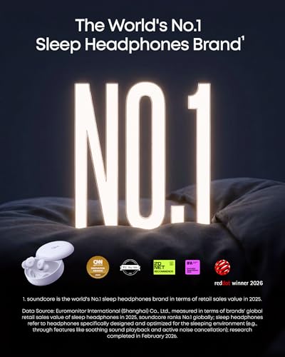 Image of Soundcore Sleep A30 Special by Anker, Sleep Earbuds, ANC, Passive Isolation, Snore Masking, Extensive Sleep Audio, Ultra Comfort for Side Sleepers, 10H Playtime