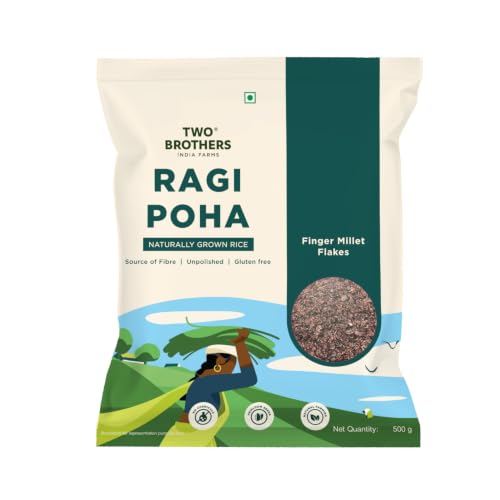 Image of Two Brothers India Farms Ragi Poha 500 g | Supports Sustained Energy | Source of Dietary Fiber