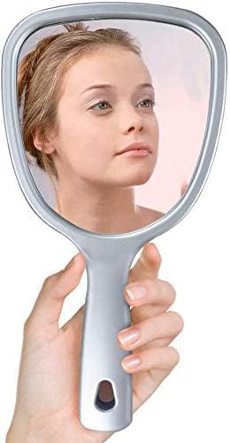 Magnifying Handheld Makeup Mirror Double-Side Cosmetic Travel Portable Hand Mirror with 2X and 3X Magnifying Mirrors on Back for Women Girls Face Makeup-image-20