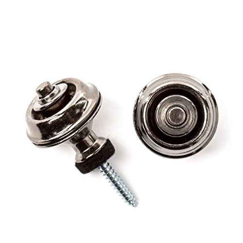 Dunlop Black Nickel Dual Design Guitar Strap Locks #TOP6