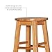 Linon 29-Inch Barstool With Round Seat