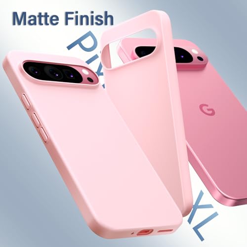Image of X-level for Google Pixel 9 Pro XL Case, Extra Slim 0.3 mm Thin Translucent Matte Finish Soft Phone Cover, Anti-Scratch Shockproof Case for Google Pixel 9 Pro XL, Pink