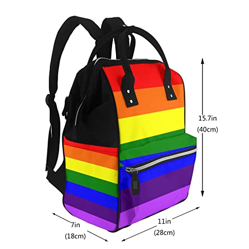 LGBT Gay Pride Flag Large Capacity Mummy Maternity Bag Multifunctional Diaper Backpack 3D Print Travel Backpack2