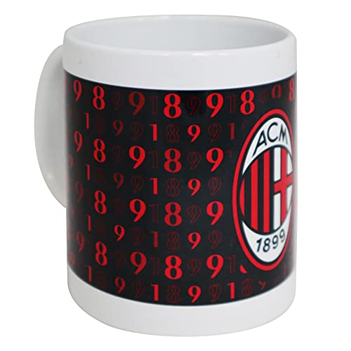 Tasse Milan aus Keramik mit weißer Innenseite und schwarzer Aufschrift offizielles Produkt Cover