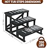 Three Steps hot tub Steps, Wood-Plastic Composite Steps into hot tub, spa, Pool with Ease(27.5 L*21.3 H, Dark Grey)