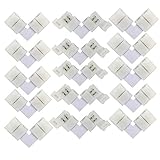 Geeignet für 3528 einfarbige LED-Lichtleiste， mit 8mm breiten Platine LED-Licht-Streifen-Verbindungsstück，90-Grad-Winkel，Streifen zu Streifen verbindet.