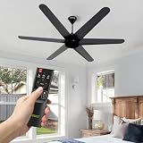 OCECO Hexo 6-Blade BLDC Designer Ceiling Fan (Matt Black) — view 5