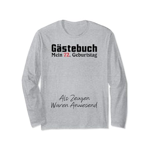 Gästebuch Mein 72. Geburtstag Libro de visitas Firma Manga Larga