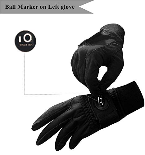 image for FINGER TEN Winter Golf Gloves Men with Ball Marker Grip Performance 1 