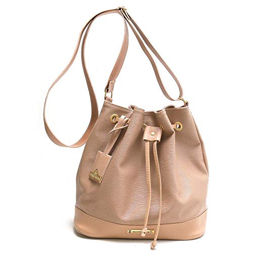 Bolsa Saco Transversal Feminina Amanda Brazil Nude