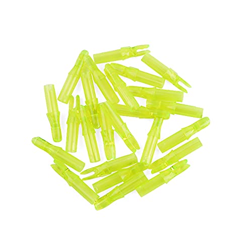 Zshjgjr 50 Pack Archery Arrow Nock Id 6.2Mm/.244" Plastic Insert Arrow Nocks Tail For Diy Hunting Shooting Arrows (Transparent Yellow) #TOP1