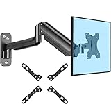 Material de Alta Calidad - Este soporte para monitor adopta aluminio de grado aeronáutico pulido de alta calidad, así que tiene una larga vida de uso y facilidad de mantenimiento. No solo eso, el soporte de pared para TV está equipado con un resorte de presión de gas ultra preciso que ha superado las pruebas de movimiento con 25,000 ciclos de configuración para garantizar un posicionamiento confiable y estable. Debido a la tasa baja de amortiguación del 5%, el brazo de resorte de gas minimiza