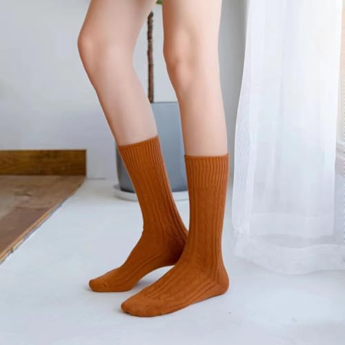 Image of Mcool Mary Womens Crew Socks Winter Casual Thick Knit Warm Comfy Bootie Dress Socks for Ladies 5 Pack