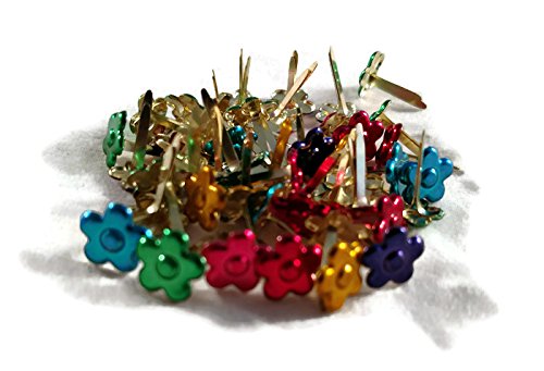 Country Croppers Colored Metallic Flower Brads Paper Fasteners