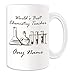 Produktbild Personalisiertes Geschenk  großen World 's Best Chemie Lehrer/Fläschchen und Test Tubes Skizze, Tasse (Akademischer Design Thema, weiß)  Jede Nachricht/Name auf Ihr Einzigartiges  Schule College Universität