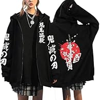 🌷Material: Made of high-quality polyester fabric, durable, soft and lightweight, breathable and sweat-absorbent, exquisite workmanship and comfortable to wear. 🎀Unique Design: Designed specifically for Demon Slayer fans,this zipper hooded jacket has ...