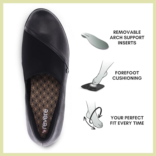 Image of Revere Naples Women's Stretch Loafers - Comfortable Bunion-Friendly Design with Arch Support and Custom Fit