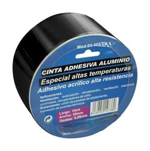 Blendend Cinta adhesiva de aluminio 50 x 10 m, resistente, ideal para aislamiento térmico y reparación en aplicaciones eléctricas.