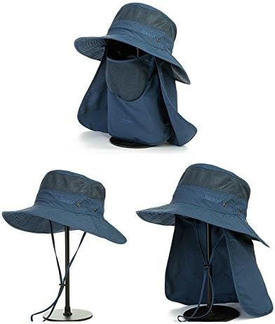 Amazon Bquel 日除け帽 日焼け止め 顔ガード アウトドア 農作業 ガーデニング 庭 紫外線対策に 360度全部カバー ハット Uvカット 日よけ フェイスカバー付き 帽子 ネイビー バイザー 通販
