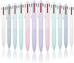 12 Pieces Multicolor Ballpoint Pen 0.5 mm 4-in-1 Colored Nurse Pens Fine Point Retractable Ballpoint Pen for Office School Supplies Nurses Students Kids Gift