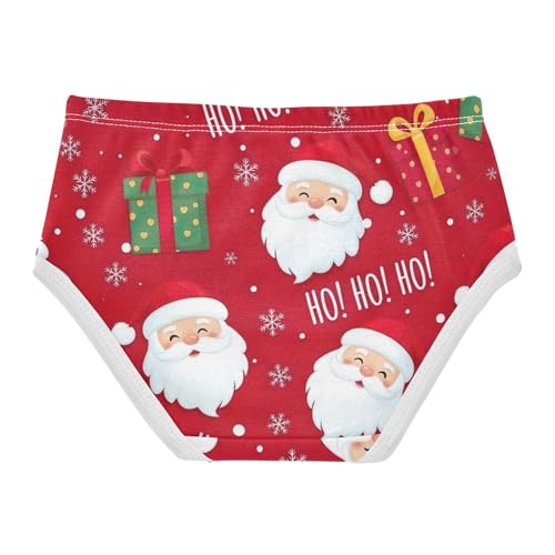 Santa Claus Xmas Panties for Girl Girls Underwear Toddlers Cotton Flower Briefs Kids Undies 2t2