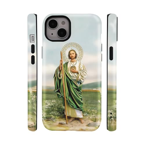 qizjio San Judas Phone Case Shockproof Protective Mexico Phone Cover for iPhone 15 Plus/14 Plus