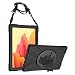 Produktbild ProCase Hart Hülle für Galaxy Tab A7 10.4 2020(SM-T500 T505 T507), Stoßfest Schutzhülle mit verstellbar Handschlaufe, Robust Heavy Duty Hybrid Schwarz