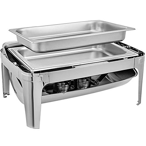Ensemble de réchaud 9L chafing dish de qualité supérieure avec casseroles d'eau - 6