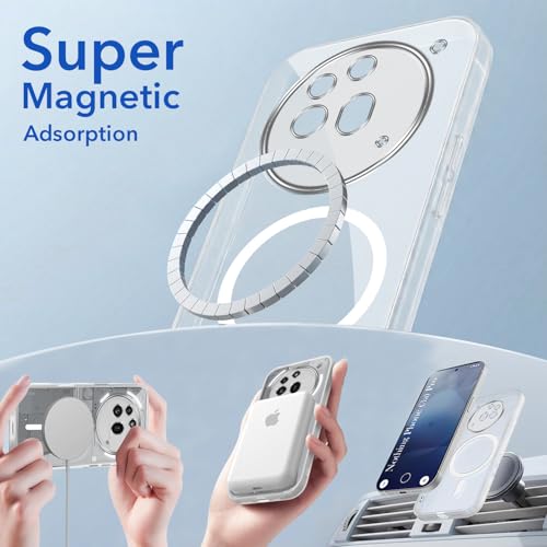 Image of Jkobi Lifetime Anti-Yellow MagSafe Compatible Clear Back Cover Case for Nothing Phone 3A Pro 5G (Sleek Hard Crystal | Shockproof and Camera Protection)