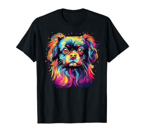 Watercolour Colourful Tibet Spaniel Dogs T-Shirt