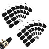 Elegaperma 48 Stück Mundstück Kissen, Saxophon Mundstück, 8mm Mundstückpolster für Saxophon und Klarinette, Mundstückkissen, Bissgummi Klarinette zum Schutz von Blasinstrumenten (Schwarz)