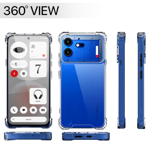 Image of Pikkme Back Cover for Nothing Phone 4b 5G PC + TPU Clear Transparent Raised Edges Shockproof Protective Phone Bumper Case(Transparent)