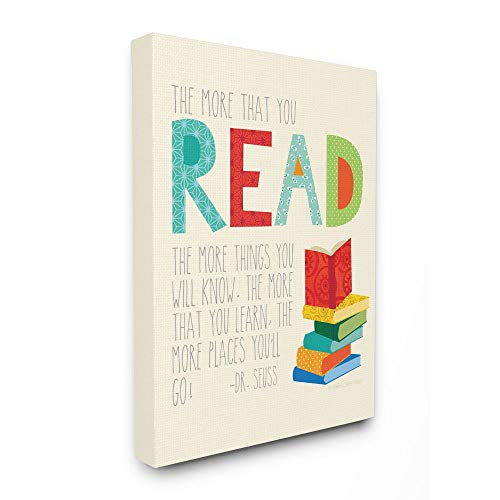 Stupell Industries Things You Will Know The More That You Read, White