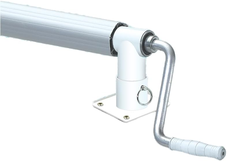 Doheny’s Above Floor Photo voltaic Cowl Reel System – Premium Aluminum, Single-Hand Crank – Suits Swimming pools As much as 24′ Broad