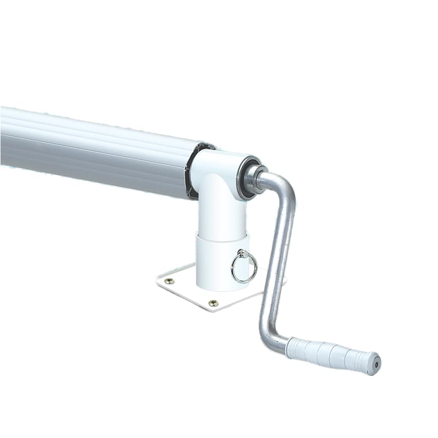 Doheny's Above Ground Solar Cover Reel System – Premium Aluminum, Single-Hand Crank – Fits Pools Up to 18' Wide