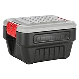 Gallon Storage Bin Heavy Duty Lockable Design with Included Lid, Black Durable Organizer