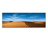 Lin tendu sur cadre – Peut Image sur toile et panoramique Châssis 120 x 40 cm Afrique Désert Dunes de sable Wolke voile