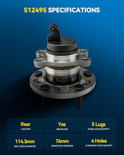 Image of PHILTOP 512495 2 x Rear Wheel Bearing Hub Assembly for Kia Soul, Soul EV