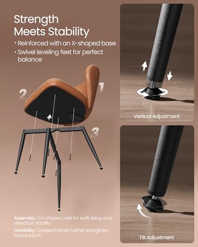 Image of VASAGLE Dining Chairs Set of 6, Upholstered Kitchen Chairs