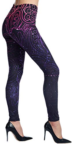 Ndoobiy Printed Leggings Basic Workout Yoga Pants Buttery Smooth Womens Leggings2