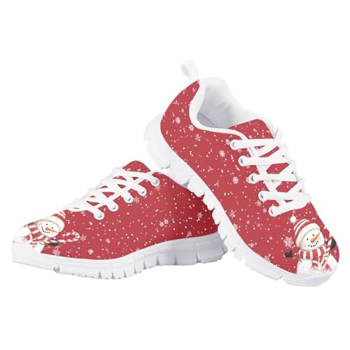 Christmas Sneaker for Boy Girls Sport Running Tennis Shoe Lightweight Breathable Lace Up Mesh Athletic Shoes US11-54