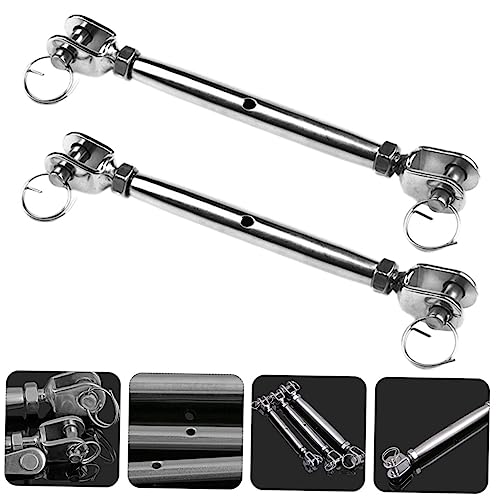 PartyKindom 2pcs Tensores de Acero Inoxidable para Cables, tipo Quijada, para Tensión de Cables y Cuerdas, Diseño de Acabado Suave para Uso Profesional miniatura 6