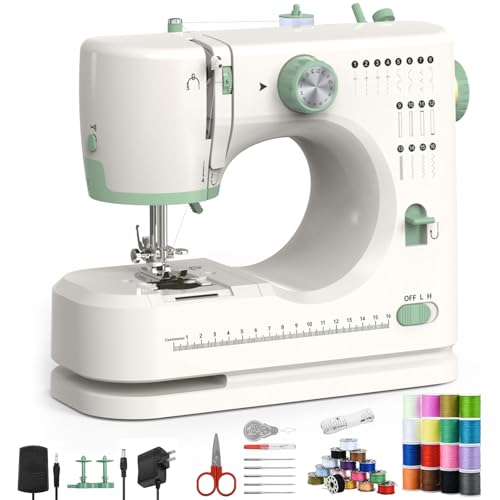 Sewing Machine for Beginners,Double Needle Sewing Machine for Adults,16 Strings of Weaving Dreams,Adjustable Sewing Speed,Suitable for Daily Sewing at Home (Crazyboy)