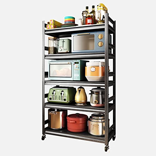 Étagère micro-ondes rotative gain de place avec rangement métal